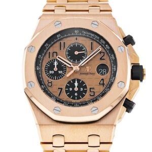 AUDEMARS PIGUET 18K ROSE GOLD ROYAL OAK OFFSHORE CHRONOGRAPH MENS WATCH